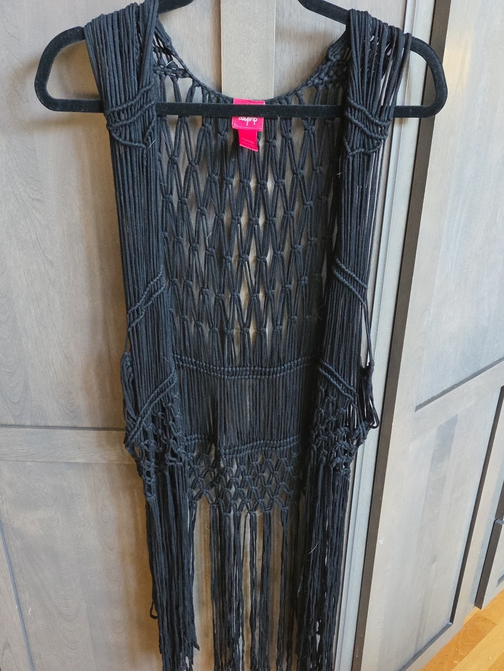 Daytrip Black Macramé Fringe Wall Hanging